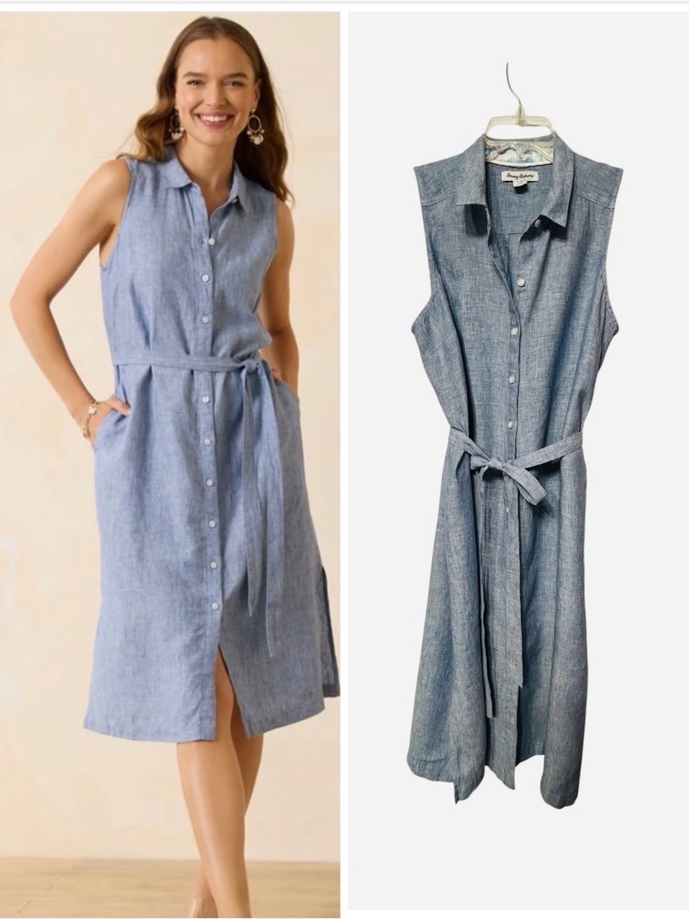 Tommy Bahama two palms linen shirt dress